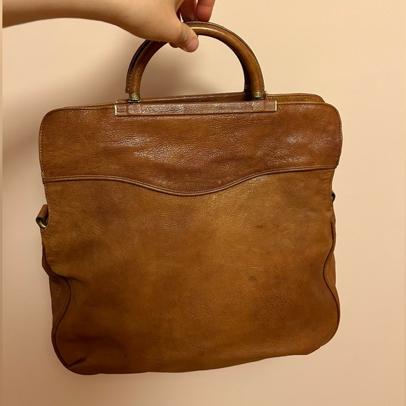 BCBG Camel Leather satchel - used twice - Picture 1 of 9